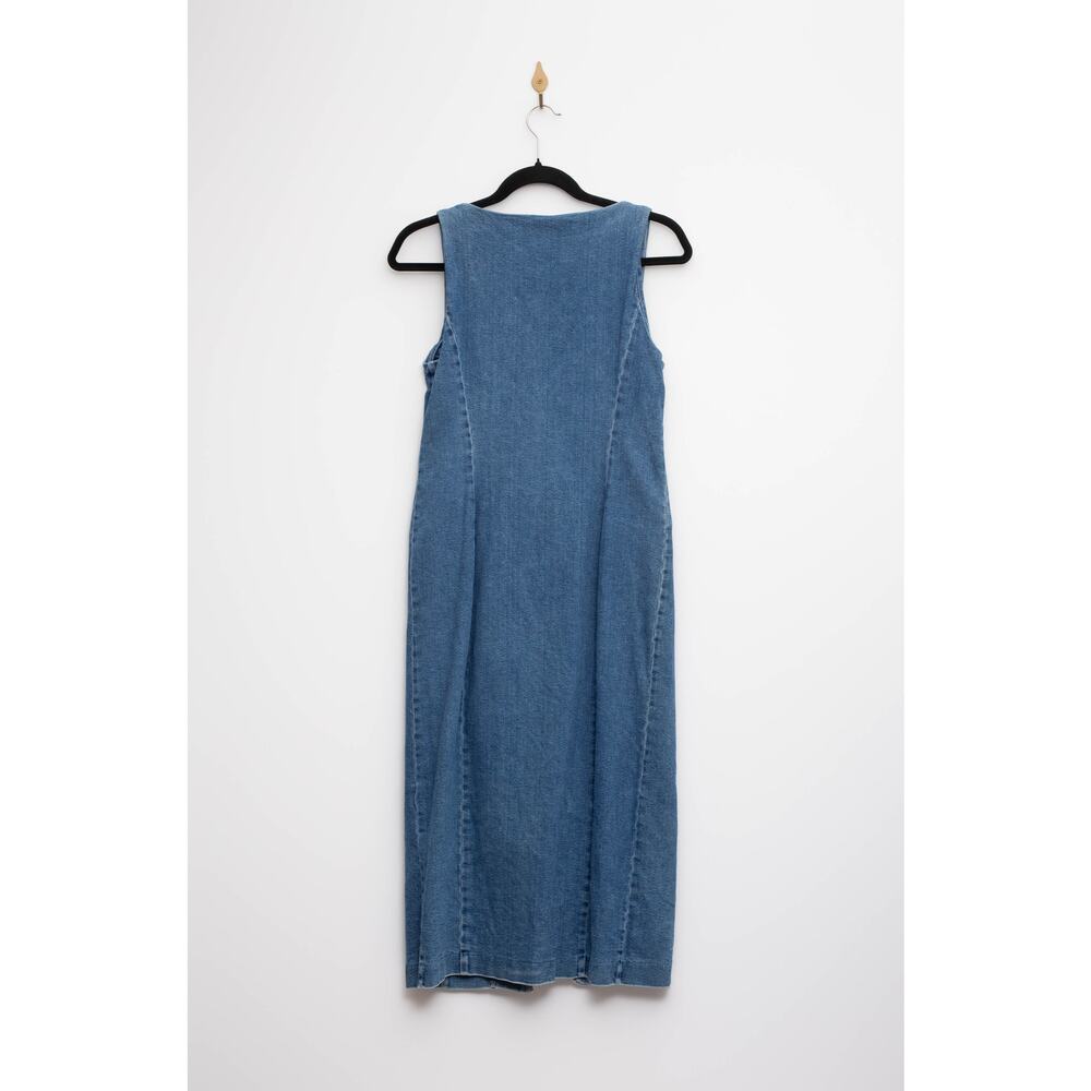 Toccin Scoop Neck Button Front Midi Dress Size 10 - Picture 5 of 8
